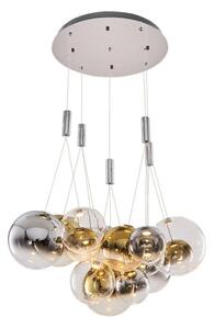 Lampadario LED sospeso su cavo ENNA 15xG9/5W/230V 3000K fumé/oro