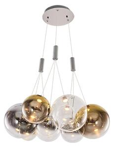 Lampadario LED su cavo ENNA 9xG9/5W/230V 3000K fumé/oro