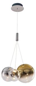 Lampada a sospensione LED ENNA su cavo 3xG9/5W/230V 3000K fumé/dorata