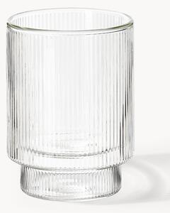 Set di 2 bicchieri a doppia parete in vetro soffiato Ripple, 220 ml