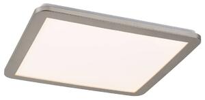 Plafoniera LED quadrata Jeremy bianco-argento 24 W, bianco caldo, 1500 lm, metallo, dimensioni: 2,5 x 40 x 40 cm, IP44, Rabalux