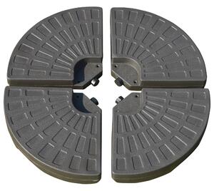Outsunny Basa Ombrellone da Giardino con Base a Croce, Base per Ombrellone Set 4 Mattonelle in HDPE da 66x45x10cm|Aosom.it
