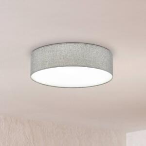 EGLO Plafoniera soffitto Pasteri, dimmerabile, Alluminio / Grigio / Zincato, Soggiorno / Sala da pranzo, Tessuto / Stoffa / Seta, Moderno, Plafoniera