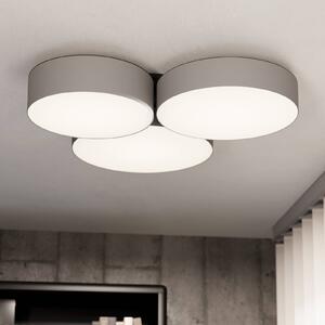 EGLO connect Plafoniera smart Barbano-Z, dimmerabile, Alluminio / Grigio / Zincato, Soggiorno / Sala da pranzo, Metallo, Moderno