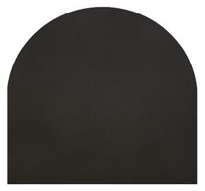 Salvapavimento Semitondo Vidar 74x74 cm per Stufe a Legna o Pellet in Acciaio 2 mm Nero