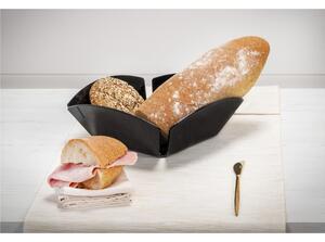 Cestino pane in Plexiglass, Dimensioni 23x23 x h 8 cm, peso 0,4 kg, spessore 4 mm colore nero lucido