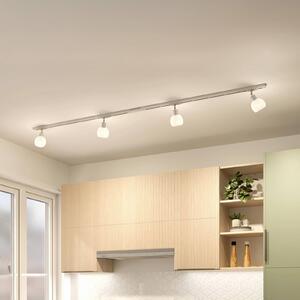 Sistema binario monofase Lindby, E14, 4 luci, bianco Linaro dimmerabile, Bianco / Opale, Soggiorno / Sala da pranzo, Metallo, Moderno