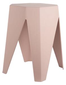 Sgabello rosa chiaro in plastica Cherish – Leitmotiv