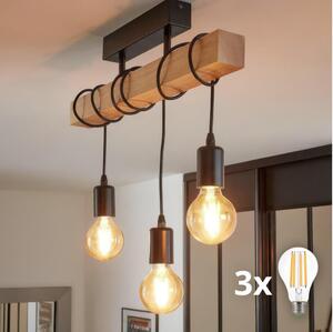Eglo 43511 - Lampadario LED da soffitto TOWNSHEND 3xE27/60W/230V