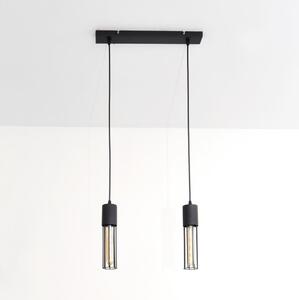 Lampadario a sospensione con filo MELODY 2xE27/15W/230V nero