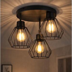 Lampadario a plafone AUDREY 3xE27/60W/230V nero