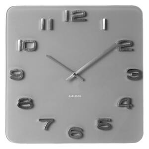 Orologio quadrato grigio in vetro vintage Present Time - Karlsson
