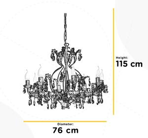 ONLI - Lampadario a sospensione con catena TERESA 8xE14/6W/230V bronzo