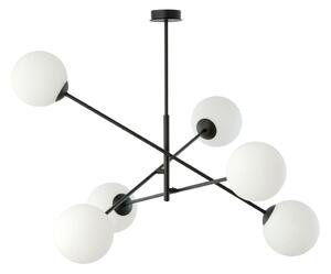Lampadario a sospensione con supporto rigido LINEAR 6xE14/10W/230V nero/bianco