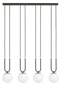 Lampadario a sospensione con filo GLAM 4xE14/10W/230V nero