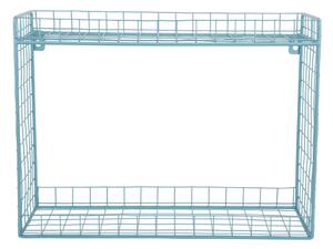Mensola turchese in acciaio con ripiani multipli 40 cm Reja – PT LIVING
