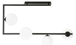 Lampadario a sospensione con supporto rigido SOMA 4xE14/10W/230V nero/bianco