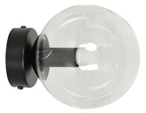 Applique ROSSI 1xE14/10W/230V nero/limpido
