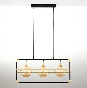 Jupiter 2027 - Lampadario a sospensione con filo FIORI 3xG9/10W/230V nero/oro/beige