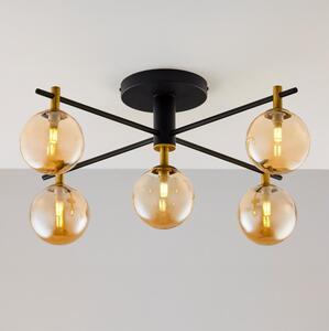 Jupiter 2032 - Lampadario a plafone FIGARO 5xG9/10W/230V nero/oro/beige