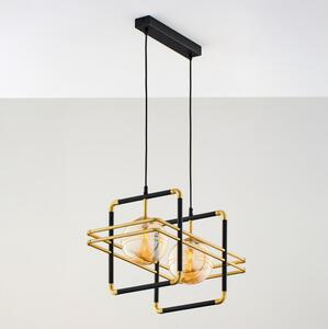 Jupiter 2026 - Lampadario a sospensione con filo FIORI 2xG9/10W/230V nero/oro/beige