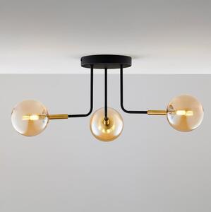 Jupiter 2037 - Lampadario a sospensione con supporto rigido BURANO 3xG9/10W/230V nero/oro/beige