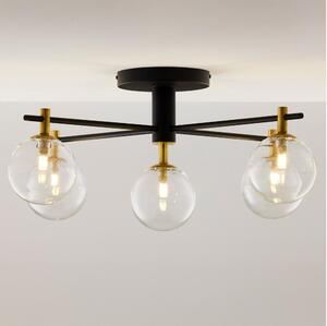 Jupiter 2035 - Lampadario a plafone FIGARO 5xG9/10W/230V nero/oro/beige/limpido