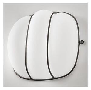 SIRU - Applique CAGE 1xGX53/10W/230V 20 cm nero/bianco Vetro veneziano