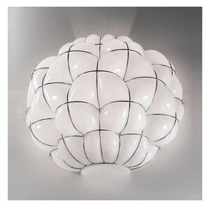 SIRU - Applique POUFF 1xE27/60W/230V cromo/bianco Vetro veneziano