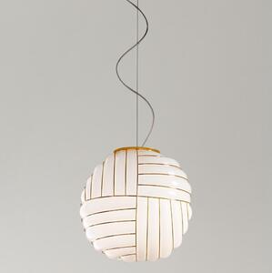 SIRU - Lampadario a sospensione con filo CARTESIO 1xE27/60W/230V oro/bianco Vetro veneziano