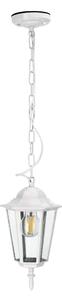 Lampadario da esterno a sospensione con catena 1xE27/60W/230V IP44 bianco
