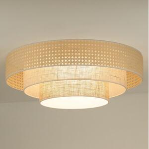 Duolla - Plafoniera LED LUNETA LED/26W/230V diametro 60 cm 4000K rattan/beige