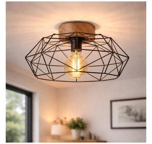 Brilagi - Plafoniera WOODY BASKET 1xE27/60W/230V rovere