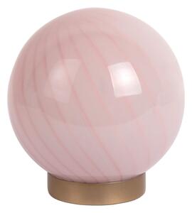 Lampada da tavolo rosa chiaro con paralume in vetro (altezza totale 17 cm) Summer Globe – Leitmotiv