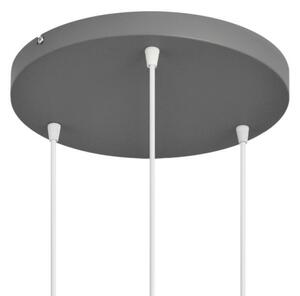 Lampadario a sospensione con filo VOLTA 3xE27/15W/230V diametro 42 cm grigio