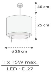 Dalber 60622 - Lampadario per bambini RHICO AND CROCO 1xE27/15W/230V