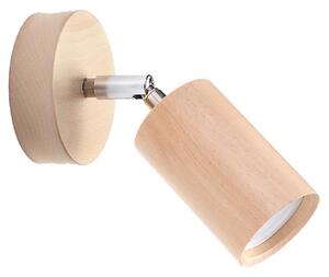 Lampada da Parete GU10 Orientabile in Legno Naturale BERG