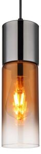 Globo 21000HG - Lampadario a sospensione con filo ANNIKA 1xE27/25W/230V diametro 10,5 cm nero/rame