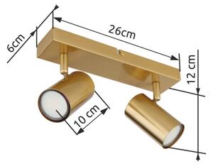 Globo 57911-2GO - Faretto ROBBY 2xGU10/35W/230V oro
