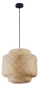 Lampadario a sospensione con filo BERTA 1xE27/20W/230V diametro 40 cm bambù