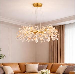 Globo 64132-8 - Lampadario a sospensione con filo DANNA 8xG9/8W/230V diametro 61 cm oro
