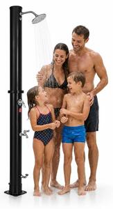 Mucola doccia solare doccia da giardino doccia a pedale doccia per piscina doccia da esterno doccia da campeggio doccia a pioggia - nero 35L