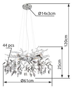 Globo 64132-8 - Lampadario a sospensione con filo DANNA 8xG9/8W/230V diametro 61 cm oro