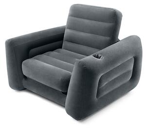 Intex 66551, poltrona gonfiabile pieghevole per una persona, colore grigio