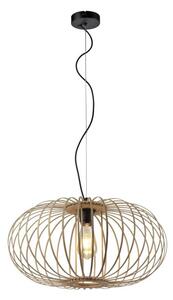 Lampada a sospensione, legno naturale, H 120 cm