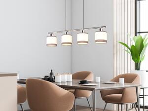 Lampada a sospensione DAVOS argento-tonalità argento-grigio 4xE14x10W metallo dim.: 150x75x12 cm IP20 RL
