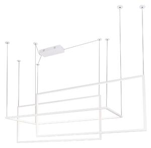 Lampadario a LED GEOMETRIC bianco 72 W, bianco caldo 6400 lm, metallo, dimensioni: 180 x 20 x 20 cm, IP20, Maxlight