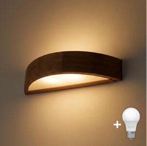 Brilagi - Lampada da parete LED CARVALHO 1xE27/60W/230V rovere ciliegio