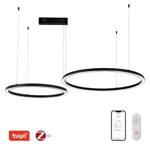 Immax NEO 07216L - Lampadario LED dimmerabile FINO 93W/230V 60/80cm nero Tuya+RC
