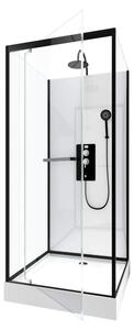 Doccia completa MARWELL cabina doccia prefabbricata City 90x90 x 230 cm - set completo incl. piatto doccia e rubinetto - doccia completa con ingresso anteriore